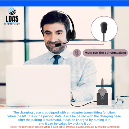LDAS Office Bluetooth Headset G40 - www.Shopthatapp.com