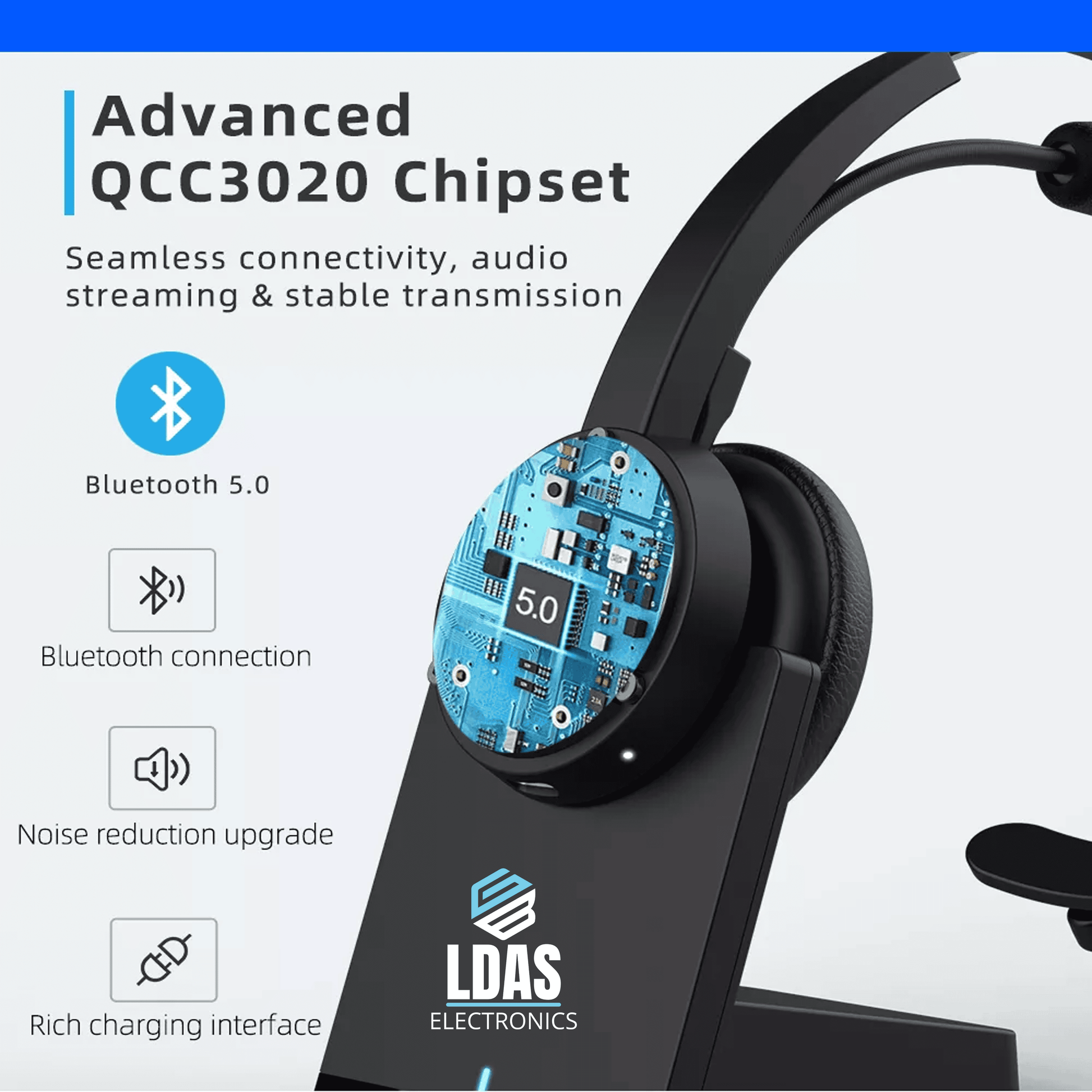 LDAS Office Bluetooth Headset G40 - www.Shopthatapp.com