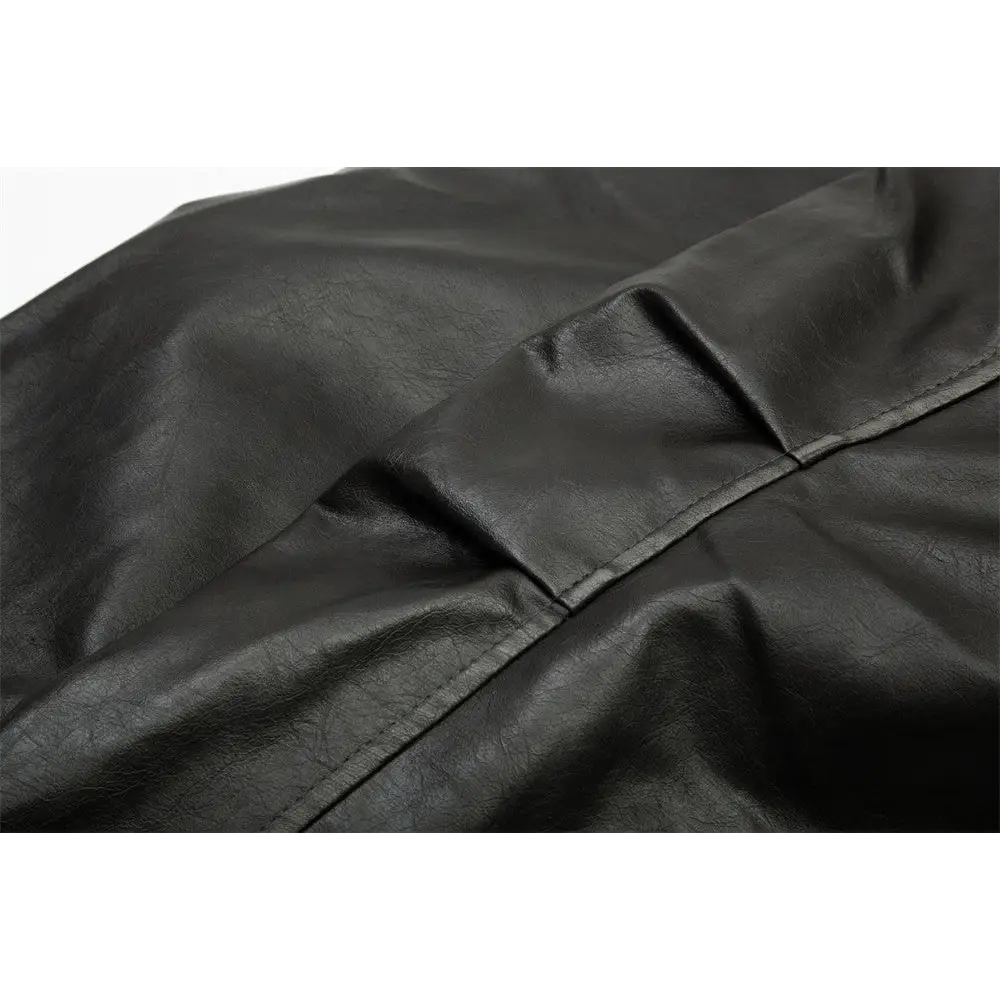 Leather Clothing With Stand Collar Coat For Men - www.Shopthatapp.com