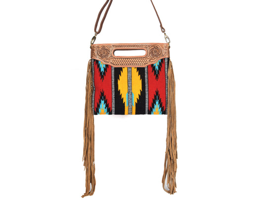 Leather Kilim Crossbody Ba ( LB - 652 ) - www.Shopthatapp.com