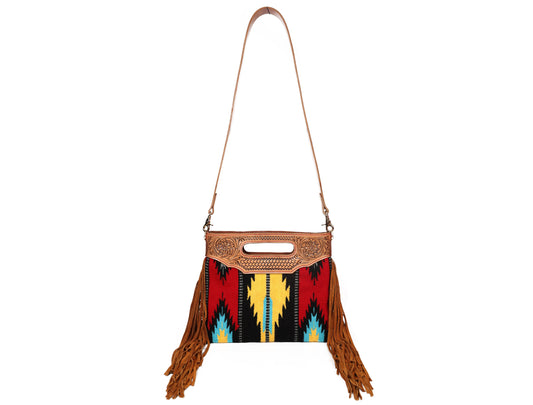 Leather Kilim Crossbody Ba ( LB-652 ) - www.Shopthatapp.com