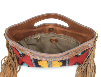 Leather Kilim Crossbody Ba ( LB-652 ) - www.Shopthatapp.com