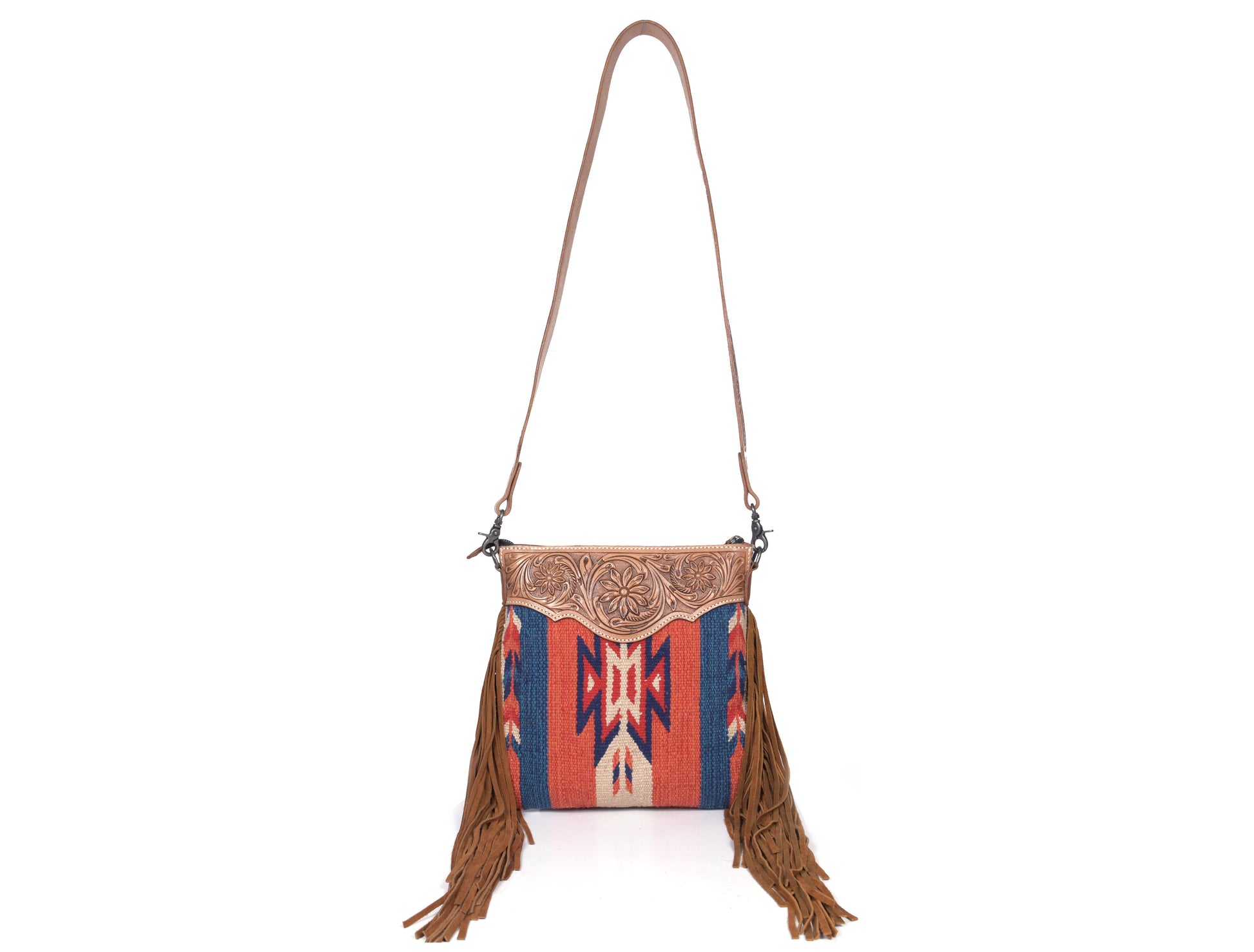 Leather Kilim Crossbody Bag  -( LB648 ) - www.Shopthatapp.com