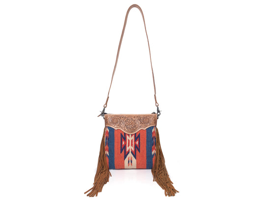 Leather Kilim Crossbody Bag  -( LB648 ) - www.Shopthatapp.com
