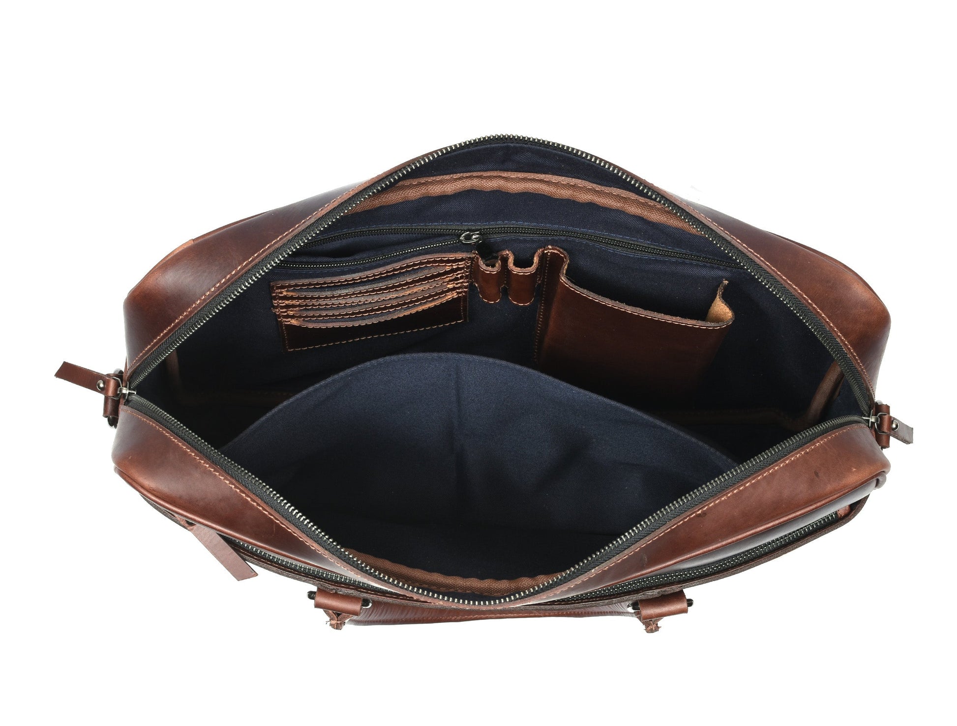 Leather Office Bag - Cinnamon Brown - www.Shopthatapp.com