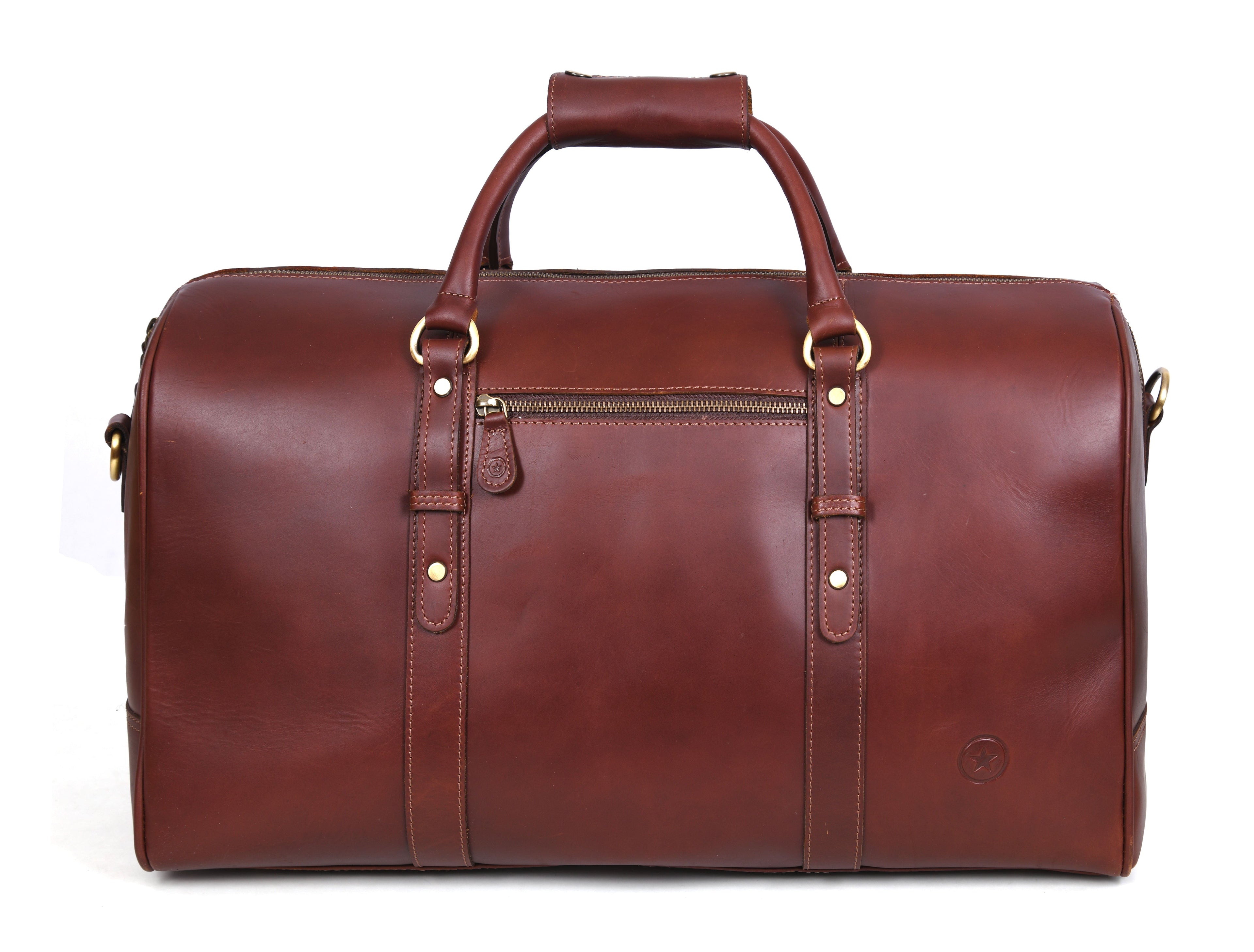 Leather Travel Duffle Bag - www.Shopthatapp.com