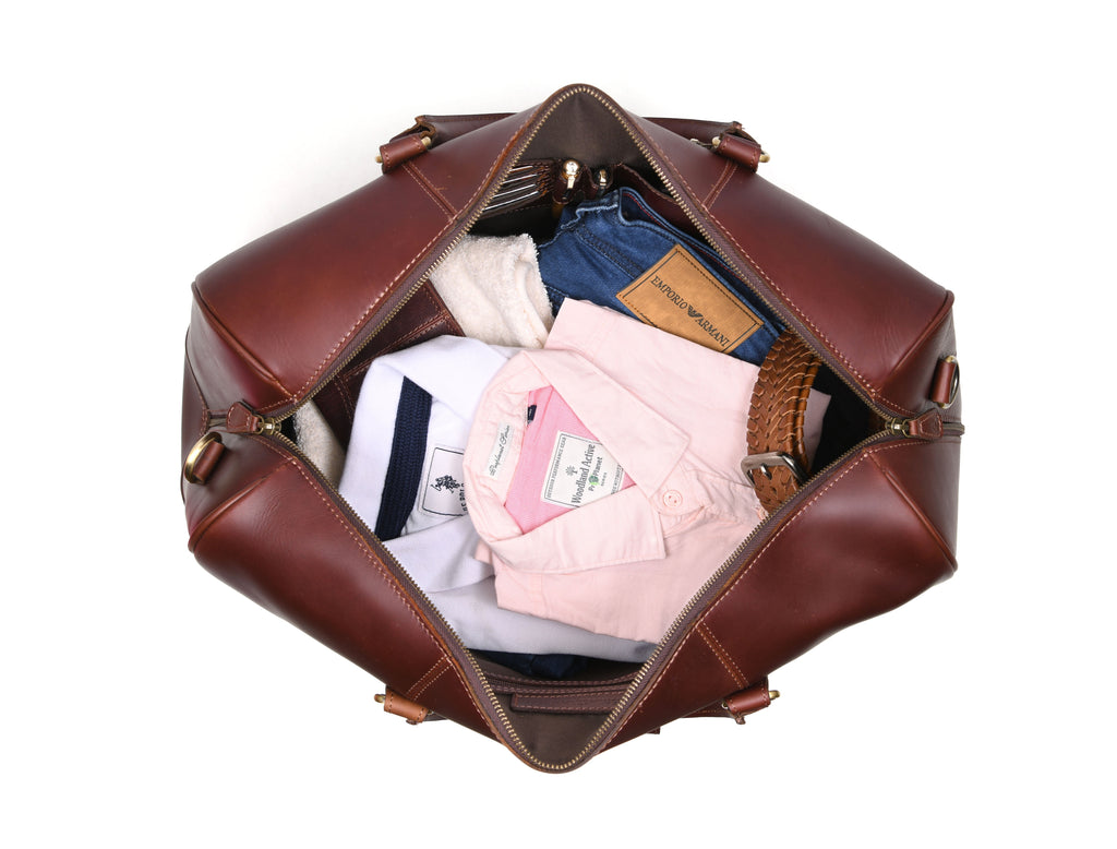 Leather Travel Duffle Bag - www.Shopthatapp.com