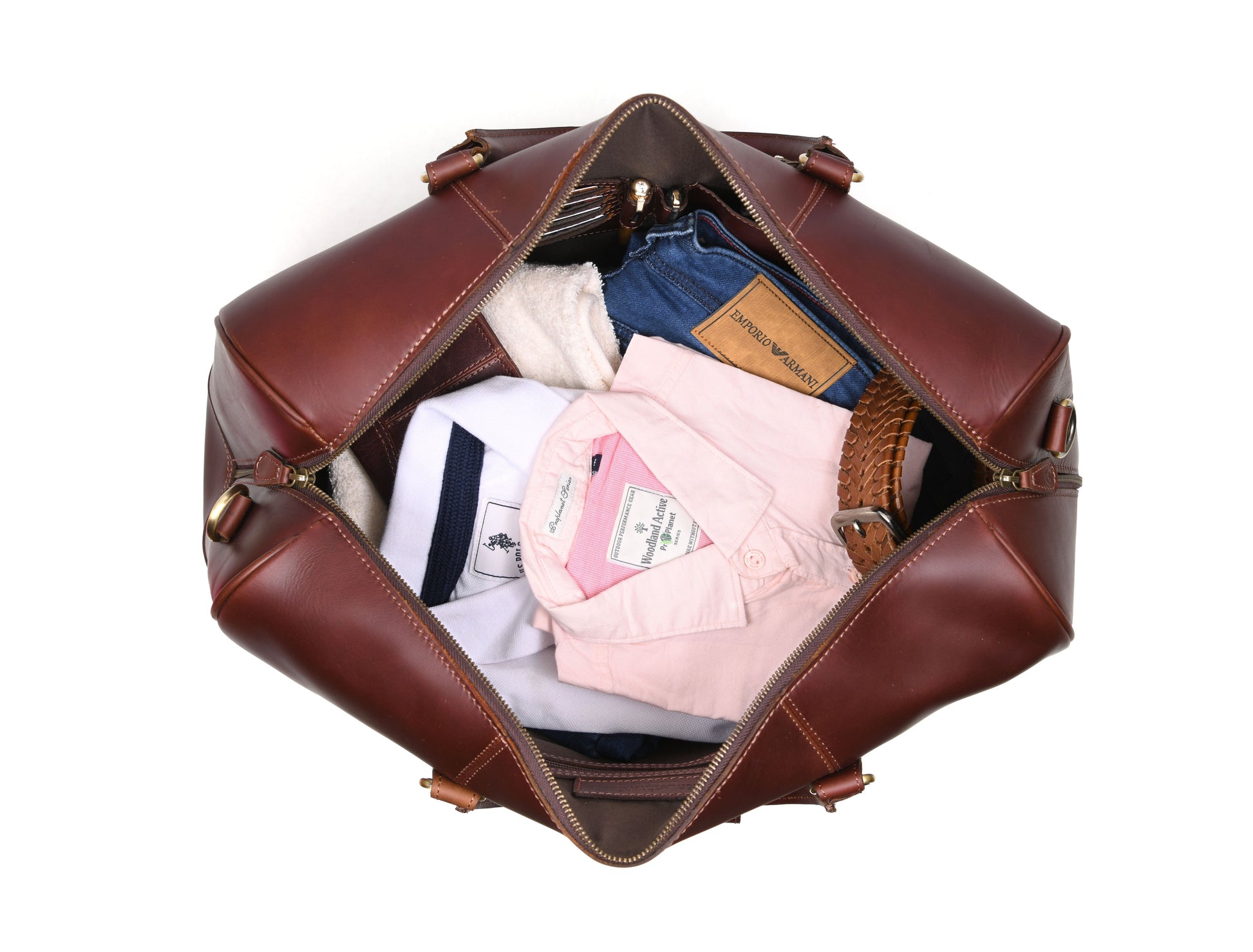 Leather Travel Duffle Bag - www.Shopthatapp.com