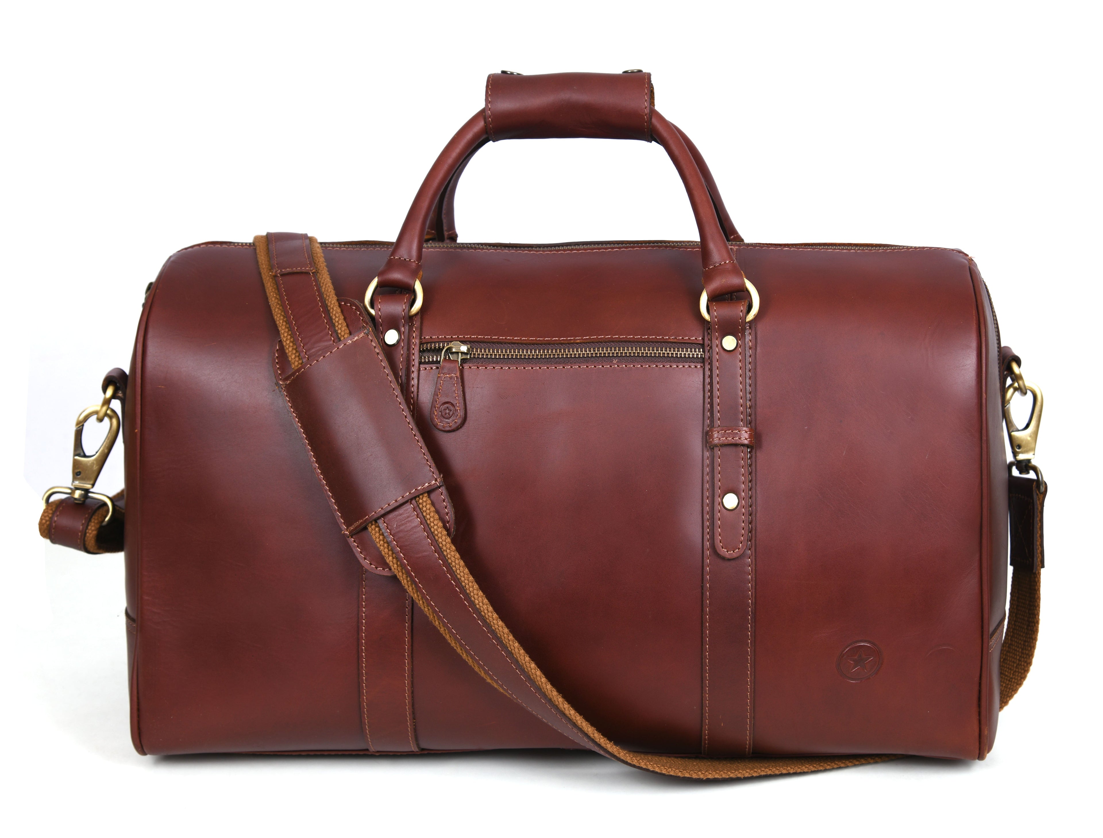 Leather Travel Duffle Bag - www.Shopthatapp.com