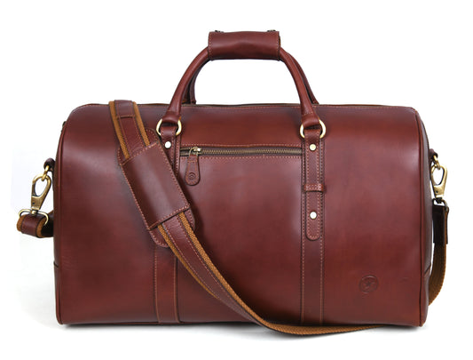 Leather Travel Duffle Bag - www.Shopthatapp.com
