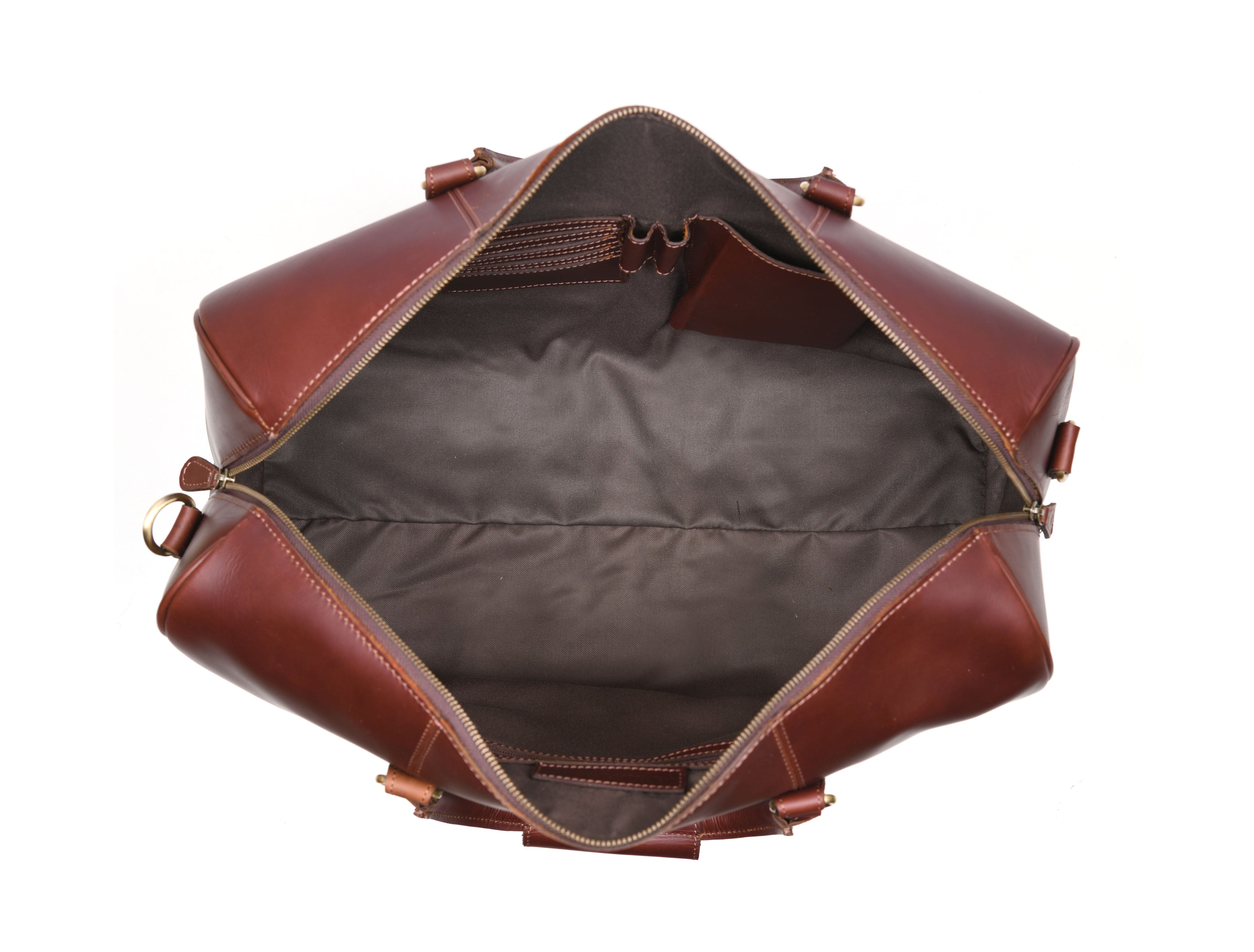 Leather Travel Duffle Bag - www.Shopthatapp.com
