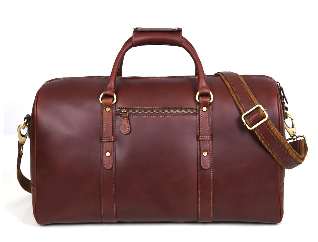 Leather Travel Duffle Bag - www.Shopthatapp.com