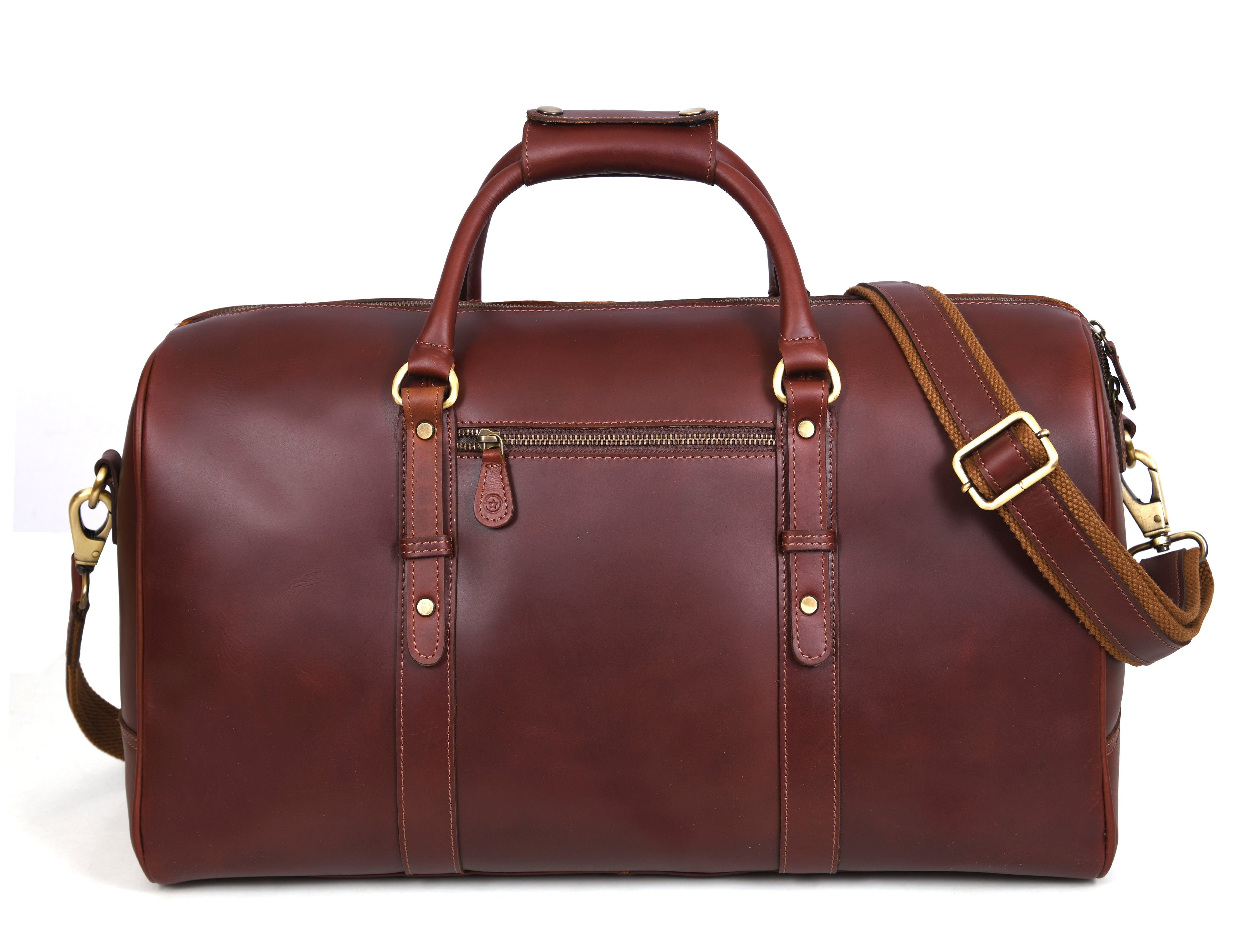 Leather Travel Duffle Bag - www.Shopthatapp.com