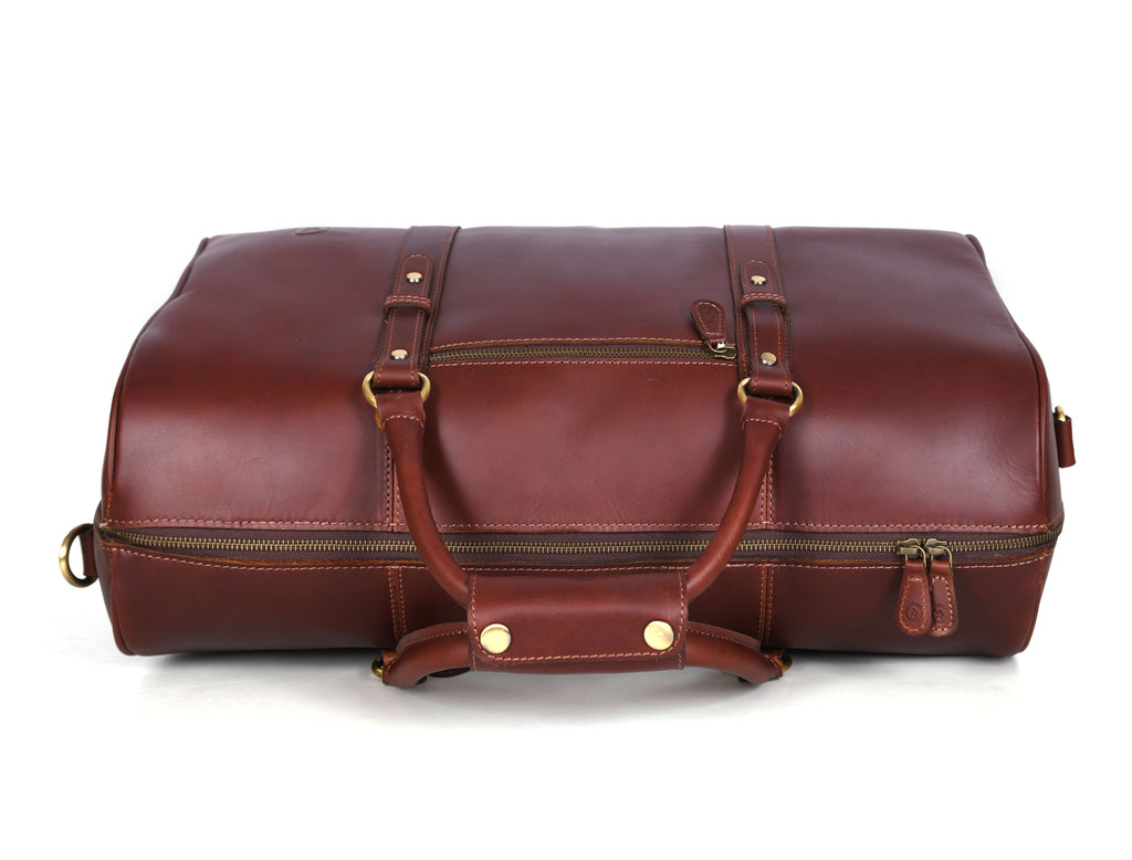 Leather Travel Duffle Bag - www.Shopthatapp.com