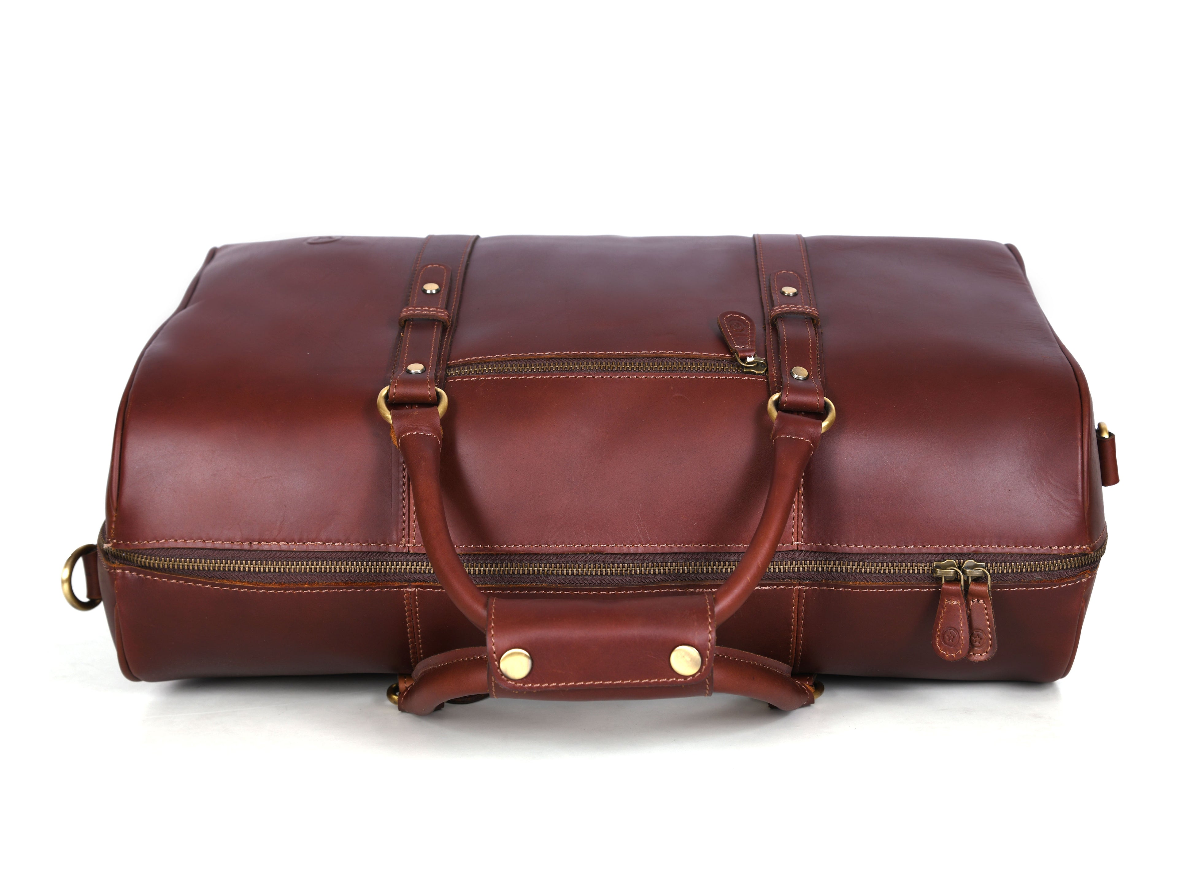Leather Travel Duffle Bag - www.Shopthatapp.com
