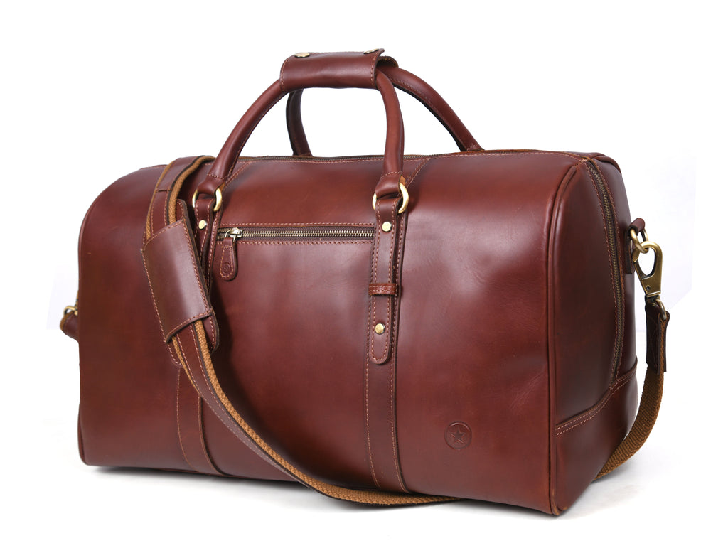 Leather Travel Duffle Bag - www.Shopthatapp.com