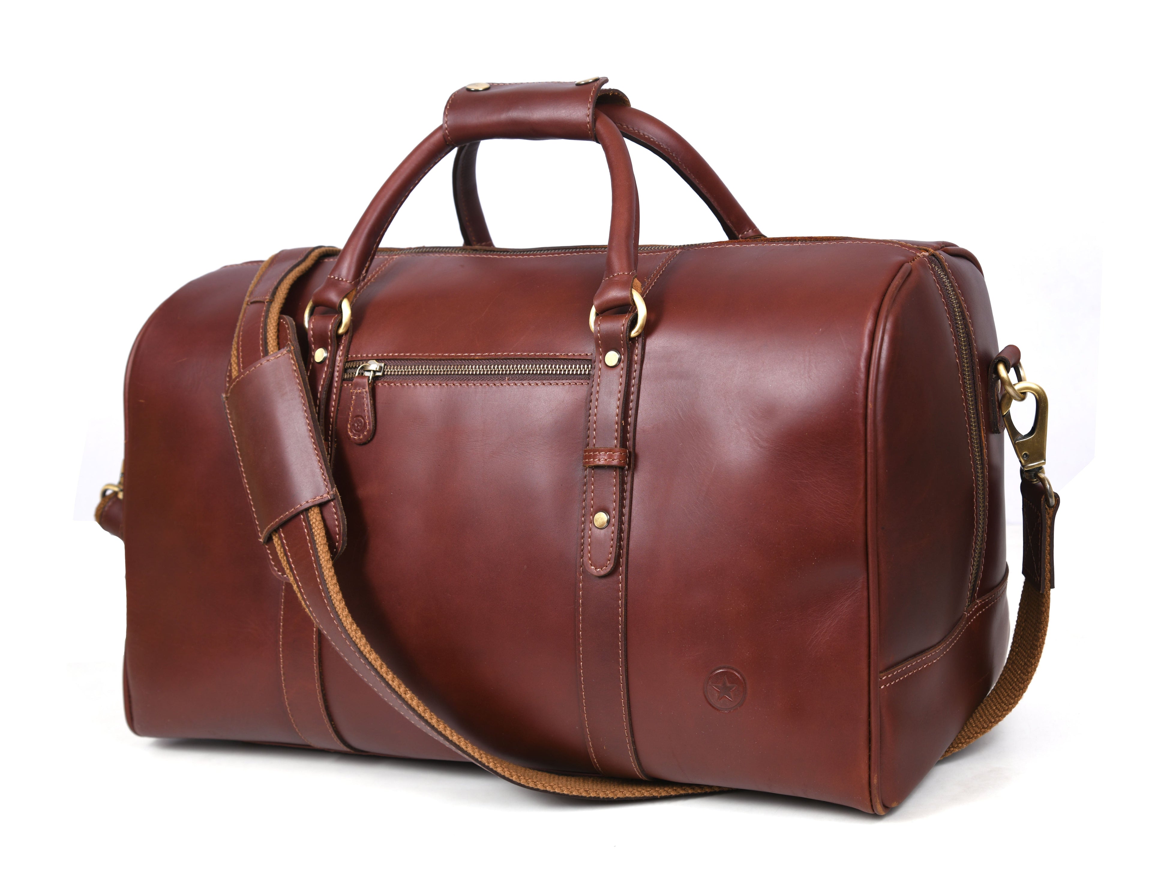 Leather Travel Duffle Bag - www.Shopthatapp.com