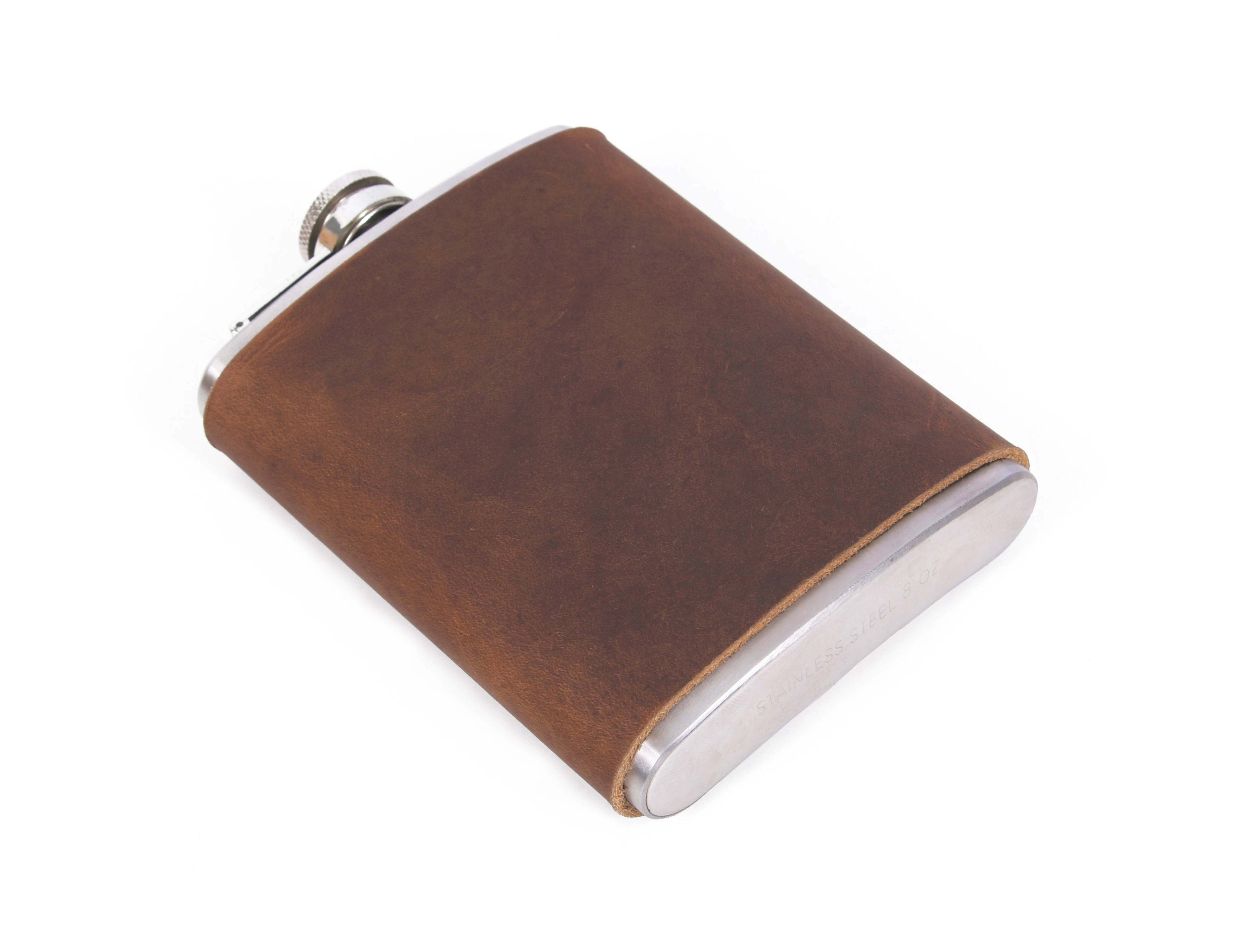 Leather Wine Flask Cover - www.Shopthatapp.com