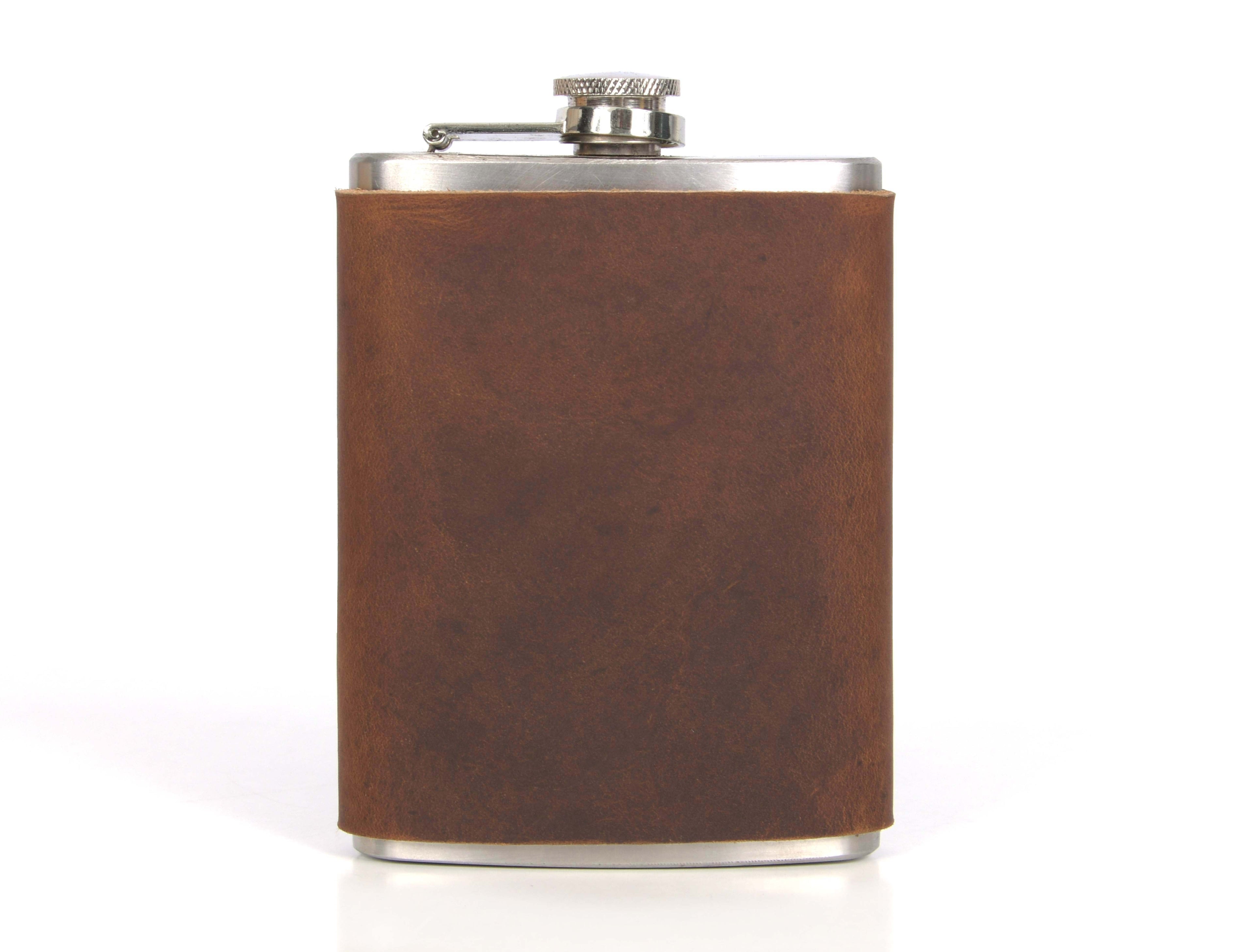 Leather Wine Flask Cover - www.Shopthatapp.com