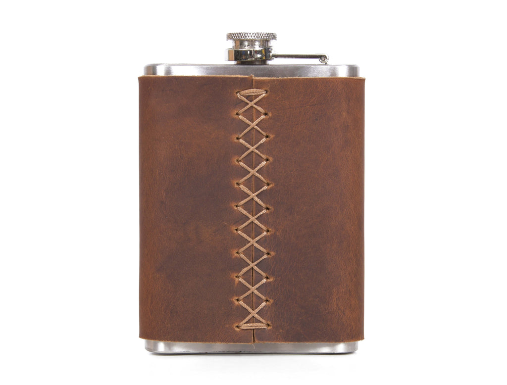 Leather Wine Flask Cover - www.Shopthatapp.com