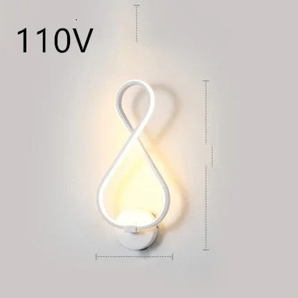 led wall lamp nordic minimalist bedroom bedside lamp - www.Shopthatapp.com