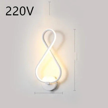 led wall lamp nordic minimalist bedroom bedside lamp