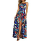 Beach Dress - Leisure Beach Sleeveless Halter Strap Printing Dress - www.Shopthatapp.com