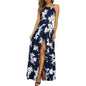 Beach Dress - Leisure Beach Sleeveless Halter Strap Printing Dress - www.Shopthatapp.com