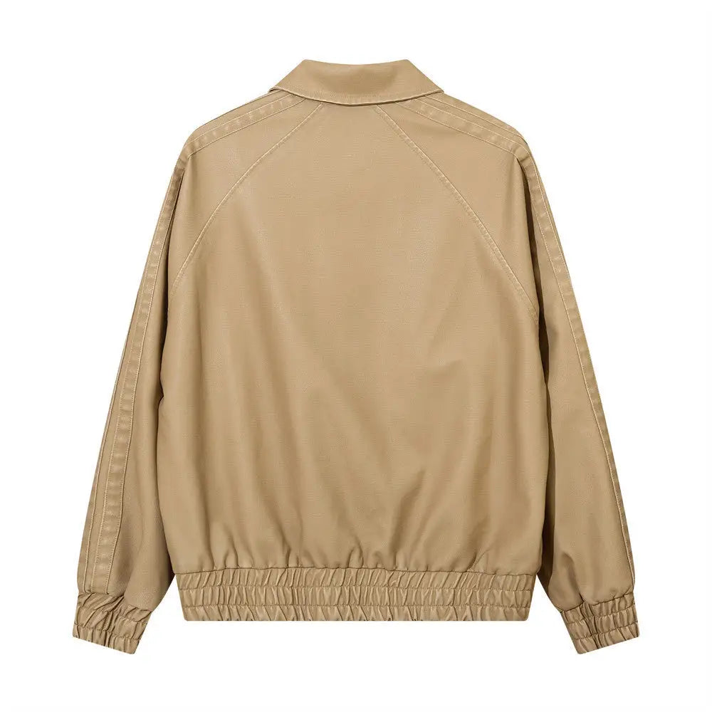 Letter Embroidery Pu Leather Coat Men - www.Shopthatapp.com