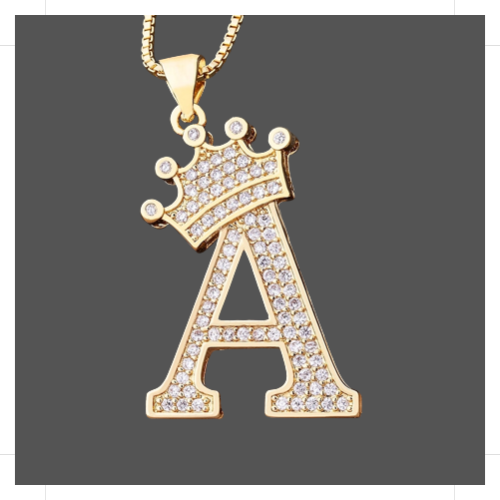 Letter Pendant with Chain - Gold - www.Shopthatapp.com