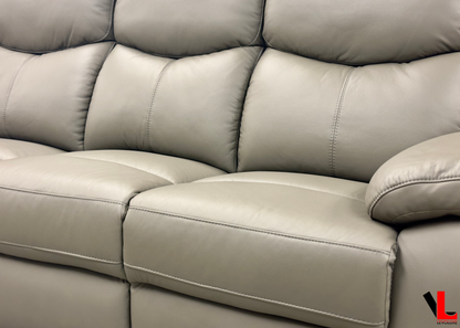 Aveon 2 Piece Pillow Top Arm Reclining Sofa and Loveseat Set in Leather Match - Available in 2 Colours - www.Shopthatapp.com