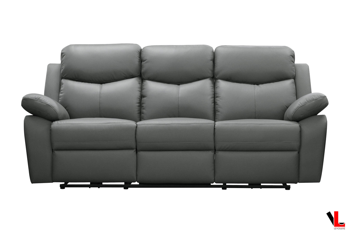 Aveon 83" Pillow Top Arm Reclining Sofa in Leather Match - Available in 2 Colours - www.Shopthatapp.com