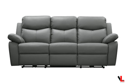 Aveon 83" Pillow Top Arm Reclining Sofa in Leather Match - Available in 2 Colours - www.Shopthatapp.com