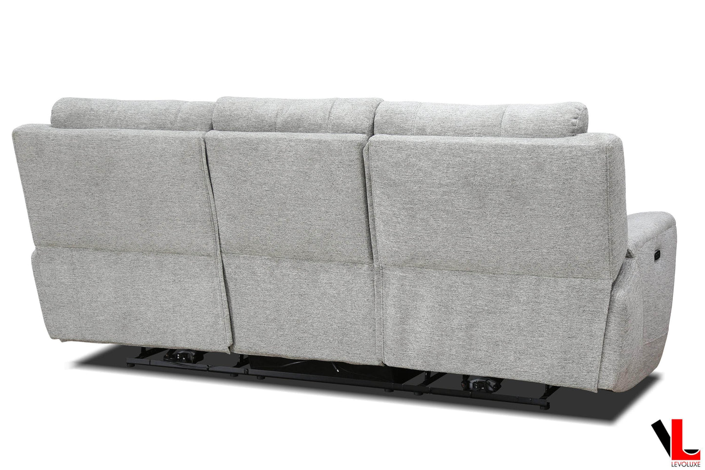 Sentinel 87.8" Power Reclining Sofa with Power Headrest in Tweed Ash Fabric