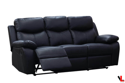 Aveon 2 Piece Pillow Top Arm Reclining Sofa and Loveseat Set in Leather Match - Available in 2 Colours - www.Shopthatapp.com