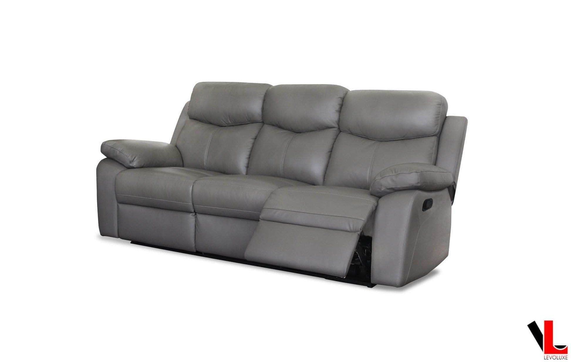 Aveon 2 Piece Pillow Top Arm Reclining Sofa and Loveseat Set in Leather Match - Available in 2 Colours - www.Shopthatapp.com