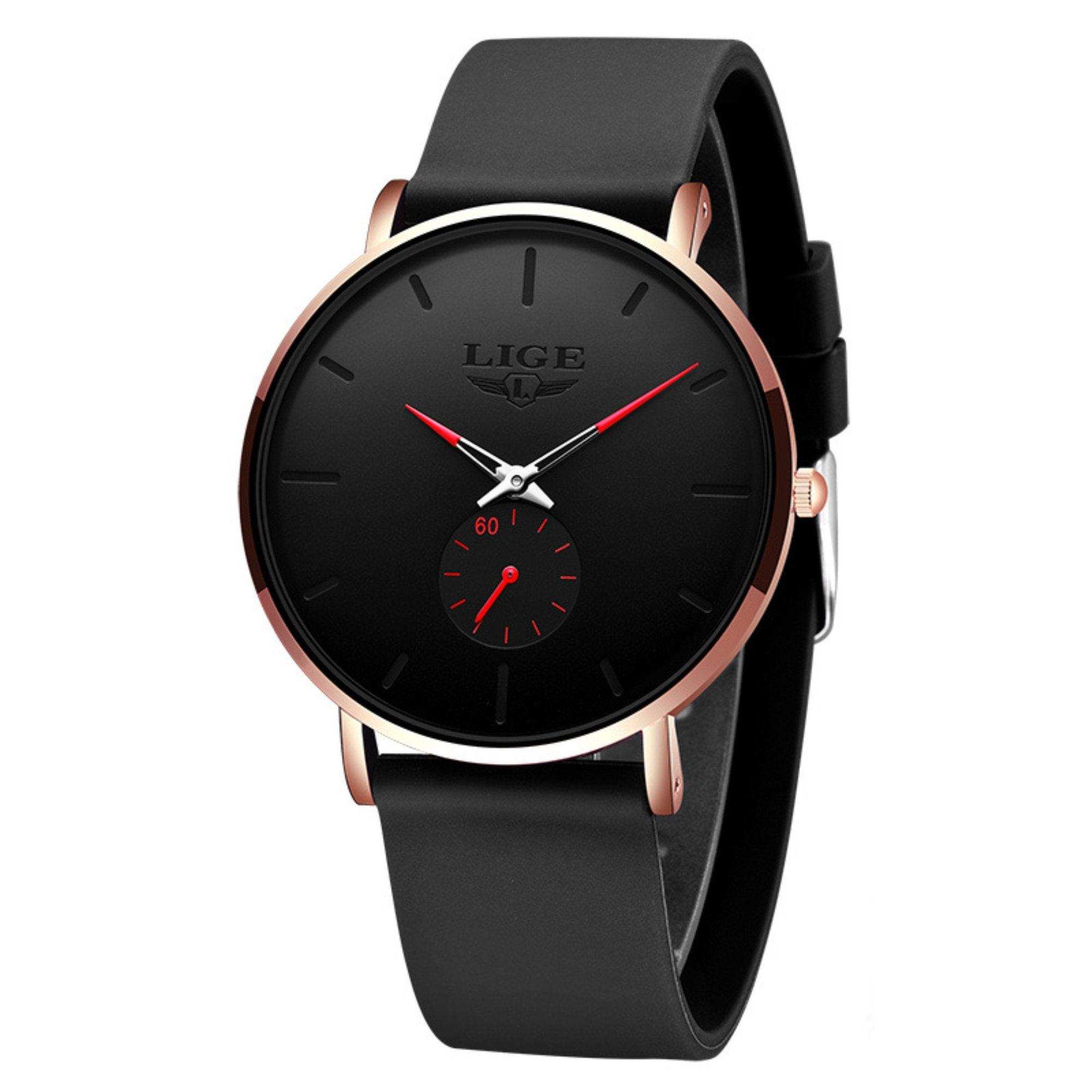 LIGE Men's Classic Quartz Watch | Ultra-thin | Waterproof 3ATM and scratch resistance surface | TUTT Exclusive - www.Shopthatapp.com