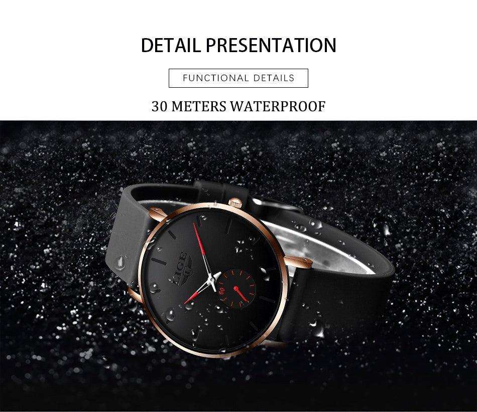 LIGE Men's Classic Quartz Watch | Ultra-thin | Waterproof 3ATM and scratch resistance surface | TUTT Exclusive - www.Shopthatapp.com