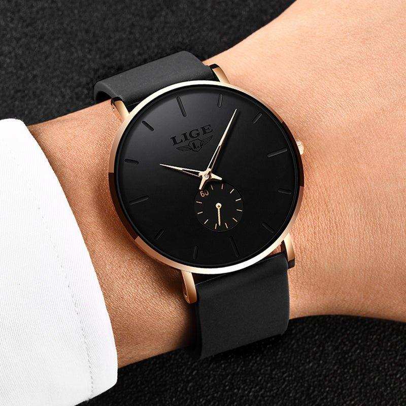 LIGE Men's Classic Quartz Watch | Ultra-thin | Waterproof 3ATM and scratch resistance surface | TUTT Exclusive - www.Shopthatapp.com