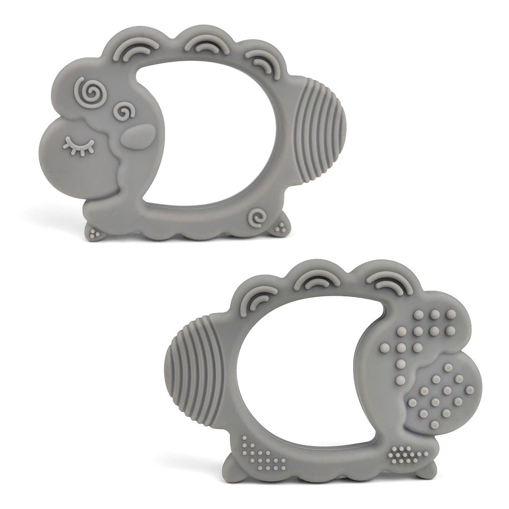 Grey Silicone Sheep Teether