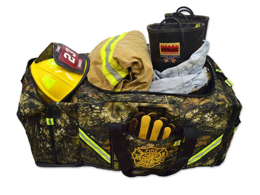 Lightning X Premium Camouflage 3XL Firefighter Step - In Gear Bag w/ Helmet Compartment – Deep Woods Camo - www.Shopthatapp.com