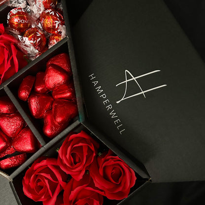 Lindt Lindor Signature Chocolate Bouquet With Red Roses - www.Shopthatapp.com