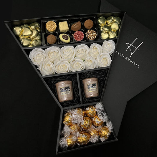 Lindt Lindor & Yankee Candle Signature Chocolate Bouquet With Ivory Roses - www.Shopthatapp.com