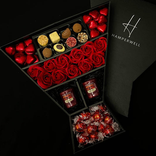 Lindt Lindor & Yankee Candle Signature Chocolate Bouquet With Red Roses - www.Shopthatapp.com