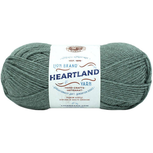 Heartland yarn Canada from L'ArtisanCanada in a soft green shade, perfect for cozy knitting projects