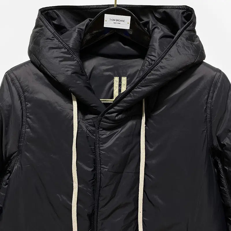 Long Lace Up Hoodie With Cotton Thick Trench Coat For Men And Women - www.Shopthatapp.com