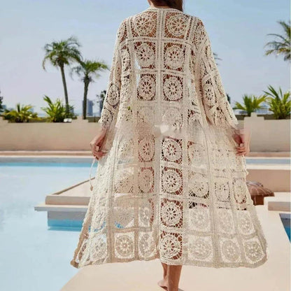 Loose Embroidered Bikini Beach Long Sunproof Wear - www.Shopthatapp.com