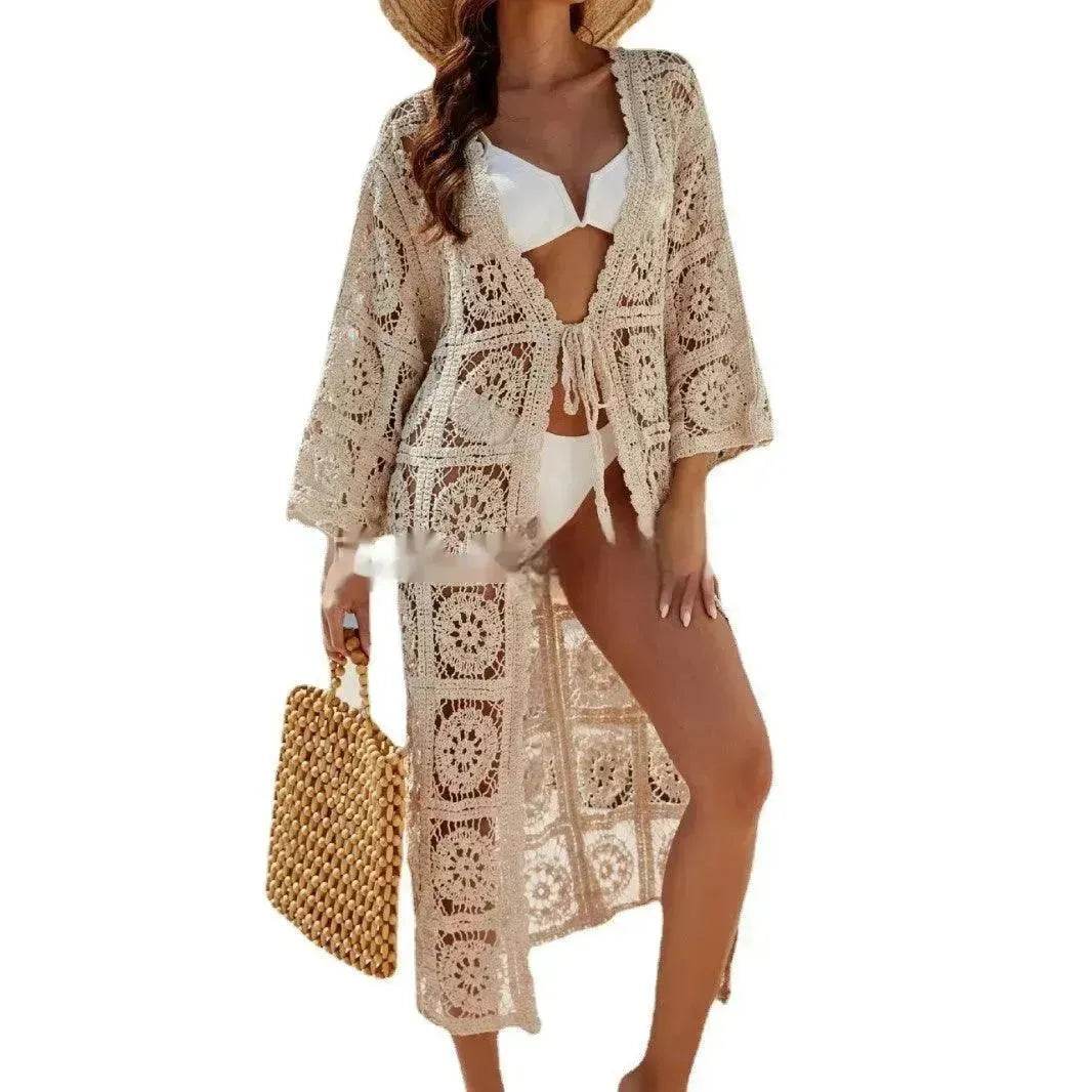 Loose Embroidered Bikini Beach Long Sunproof Wear - www.Shopthatapp.com