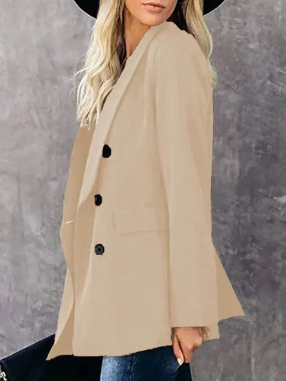 Loose Long-sleeved Knitted Solid Color Sweater - www.Shopthatapp.com