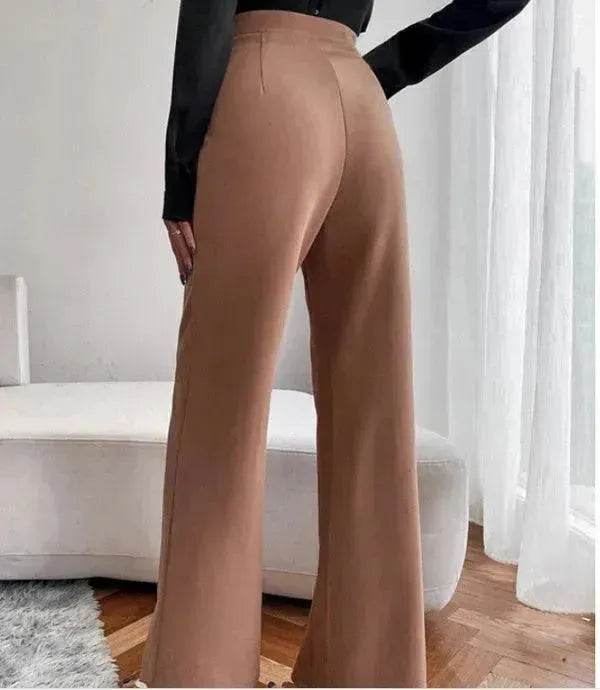 Loose Straight Pants Women High Waist Casual Trousers - www.Shopthatapp.com